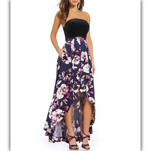 Speechless Juniors' Strapless High-Low Gown